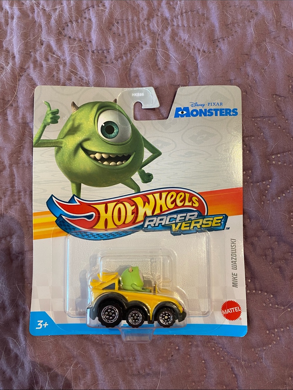 Disney Hot Wheels Racerverse Mike Wazowski Yellow & Green Mini Vehicle